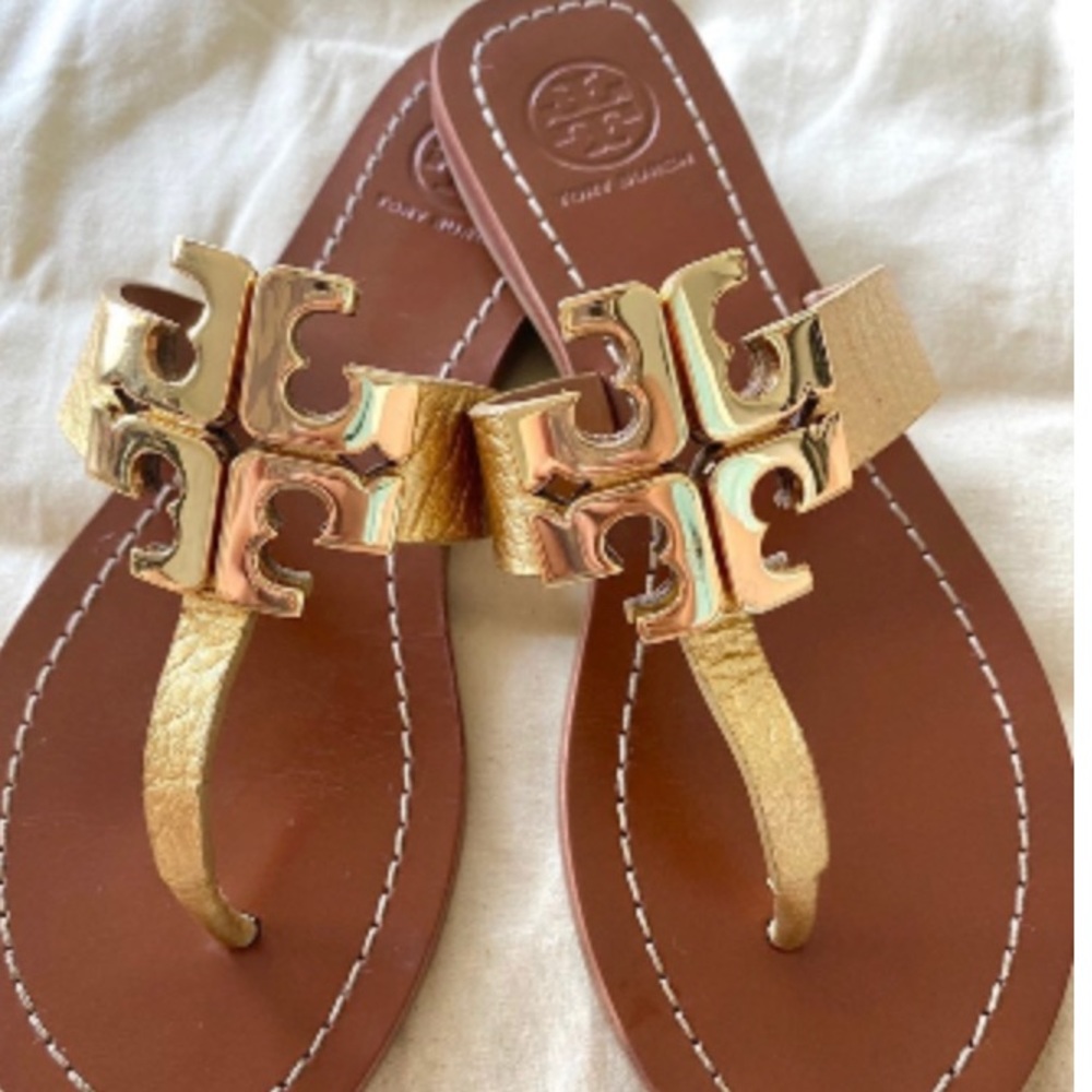 Tory Burch Moore Gold Metallic Sandal